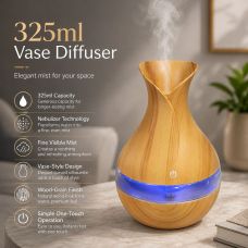  Vase-Style Wood-Grain Humidifier (325 ml) - Victor Bazar